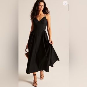 Strappy Plunge Corset Maxi Dress